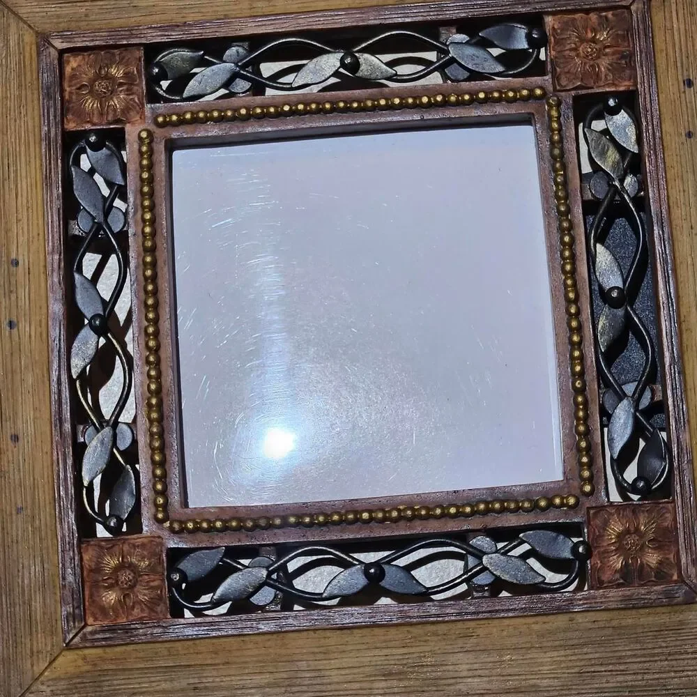vintage cottagecore whimsigoth painted wooden metal frame